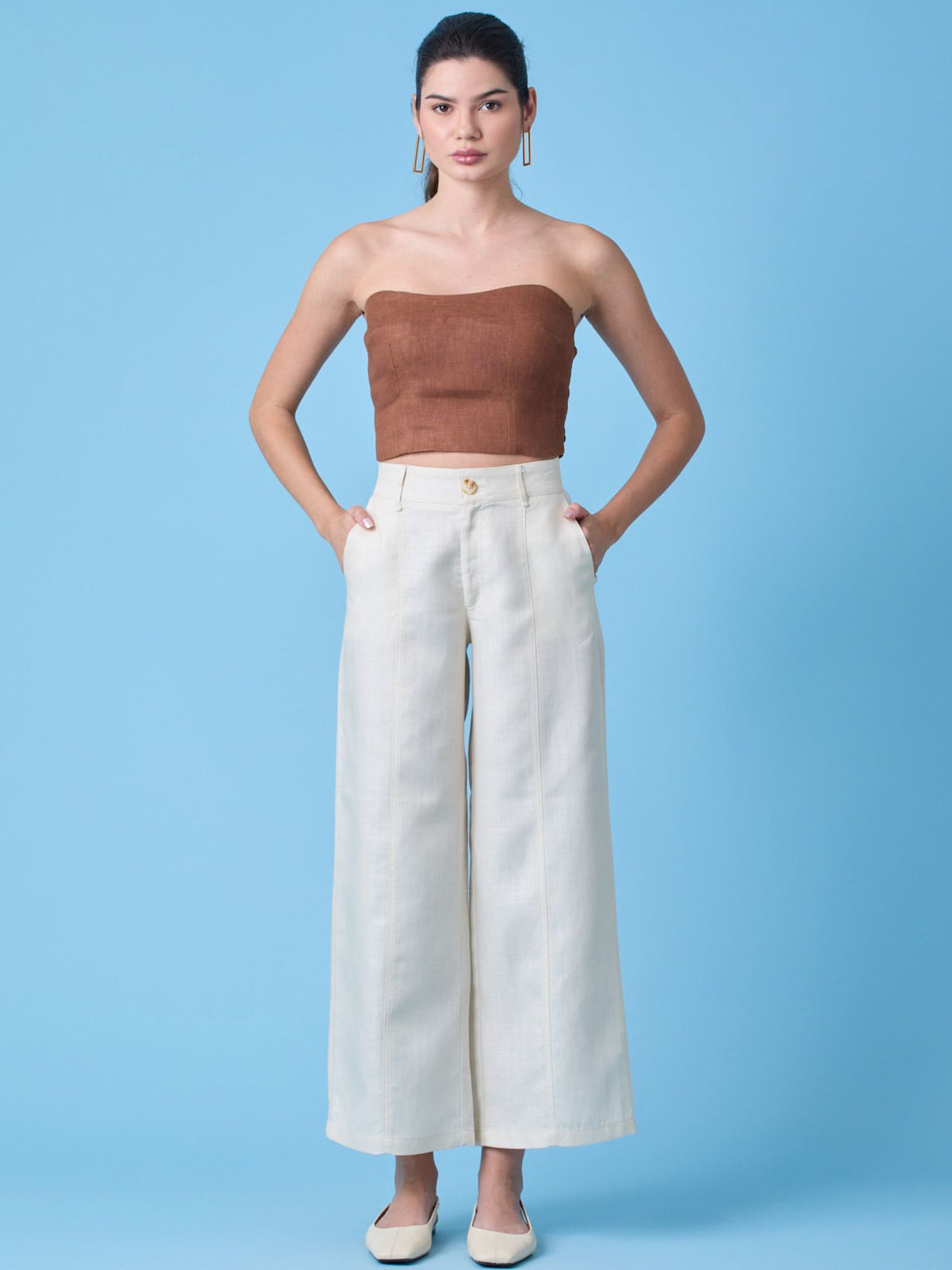 Pantalon Largo Jonie Ivory