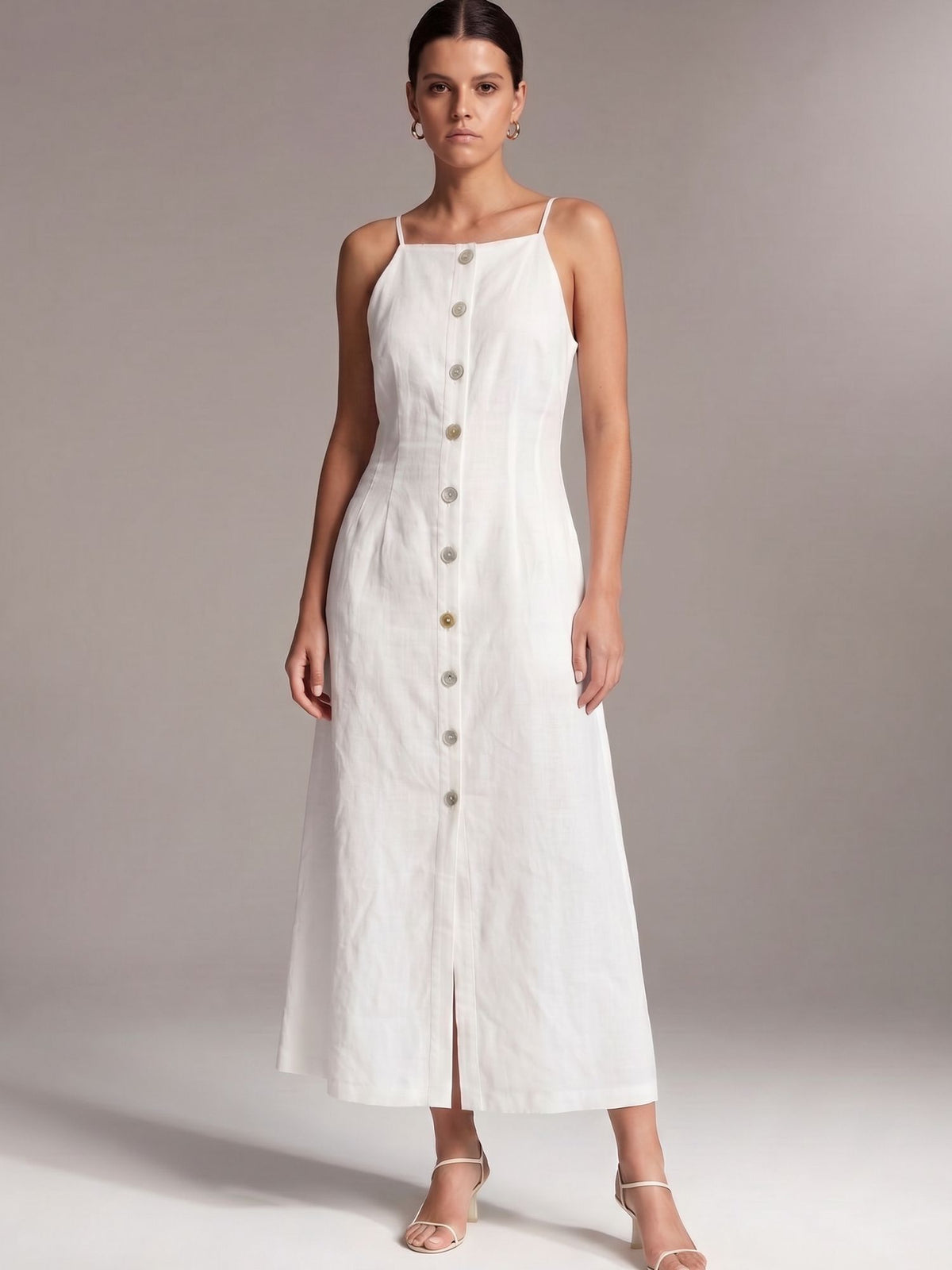 Vestido Largo Uvela Blanco