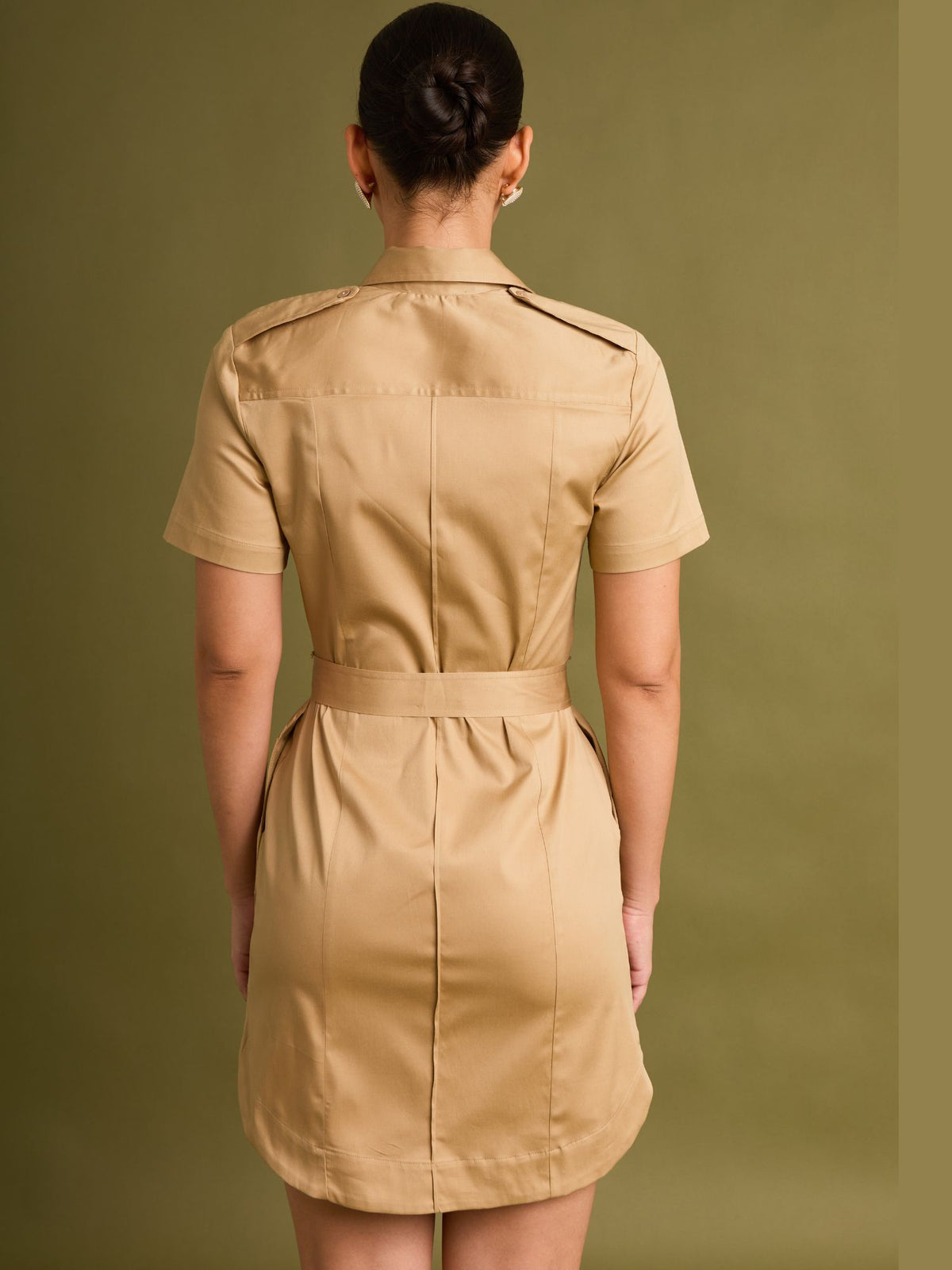 Vestido Corto Irma Camel