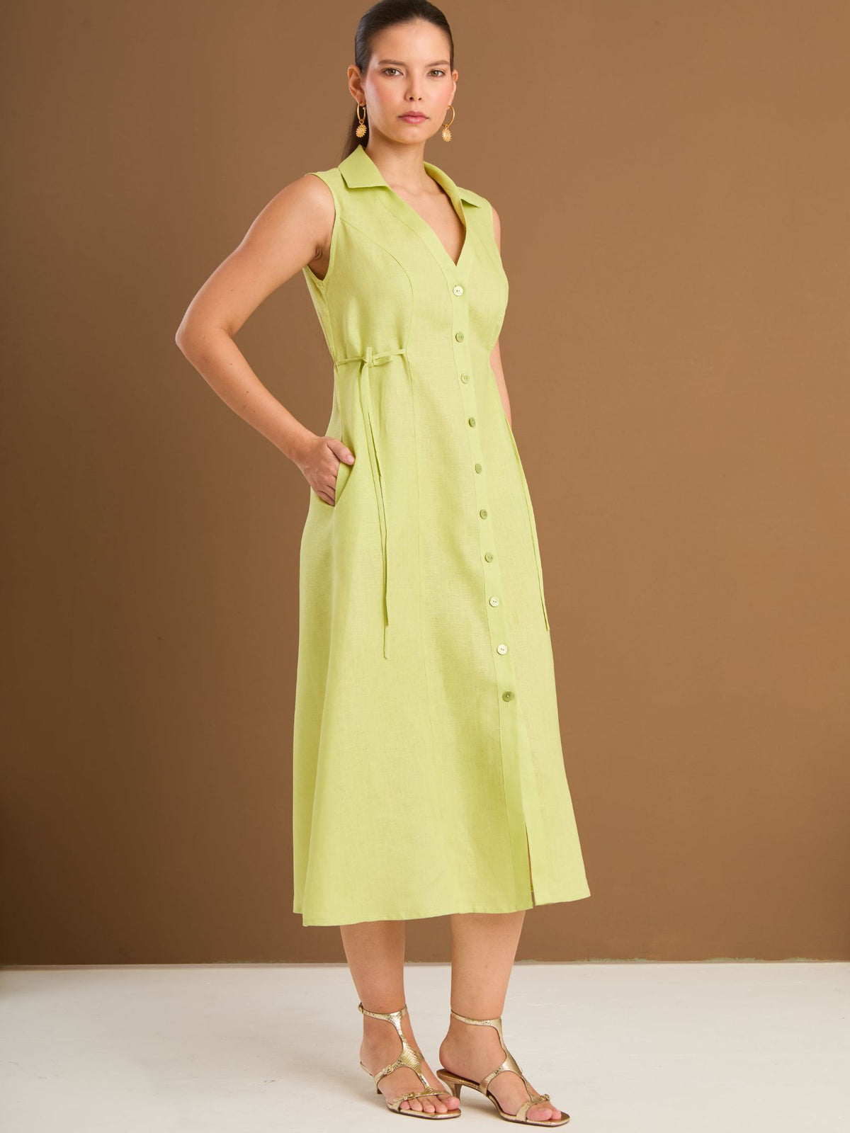 Vestido Largo Marruecos Verde