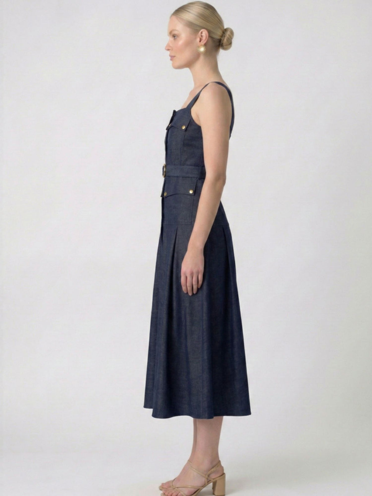 Vestido Largo Lorena Indigo