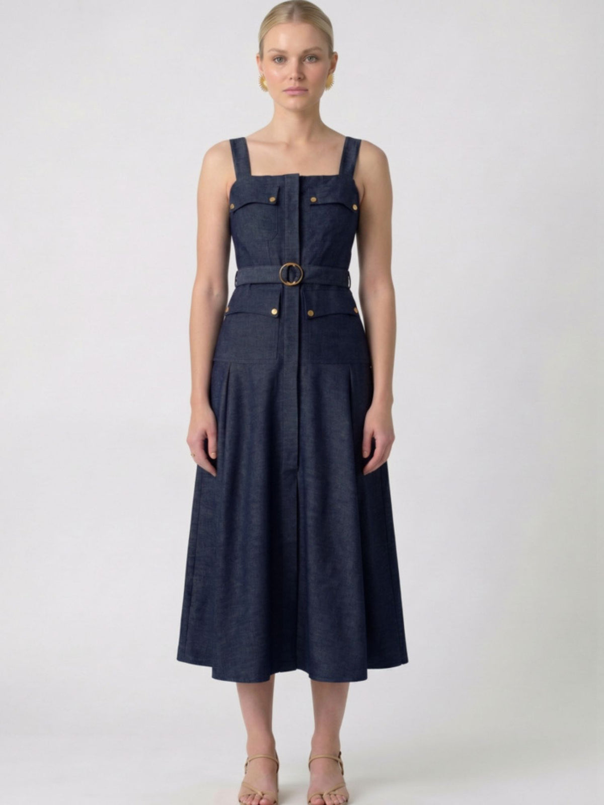 Vestido Largo Lorena Indigo