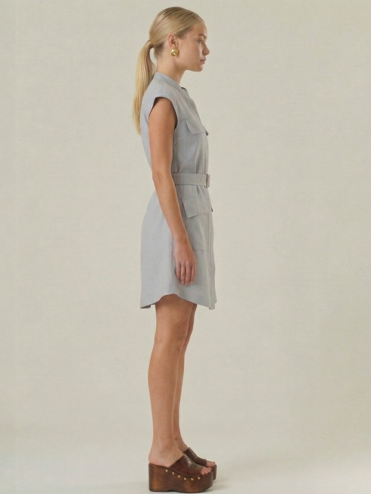 Vestido Corto Aura Baby Blue