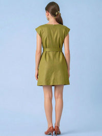 Vestido Corto Otoño Olivo