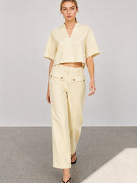 Pantalon Largo Hadria Crema