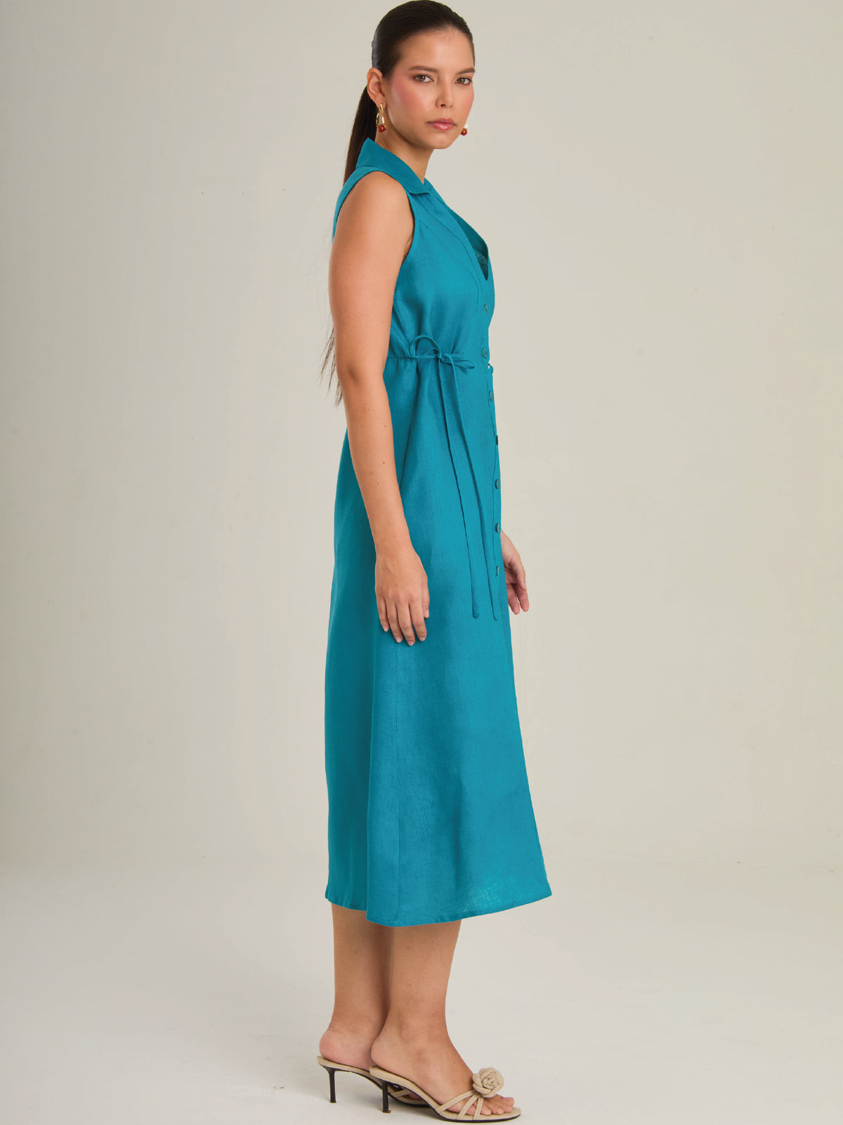 Vestido Largo Marruecos Turquesa