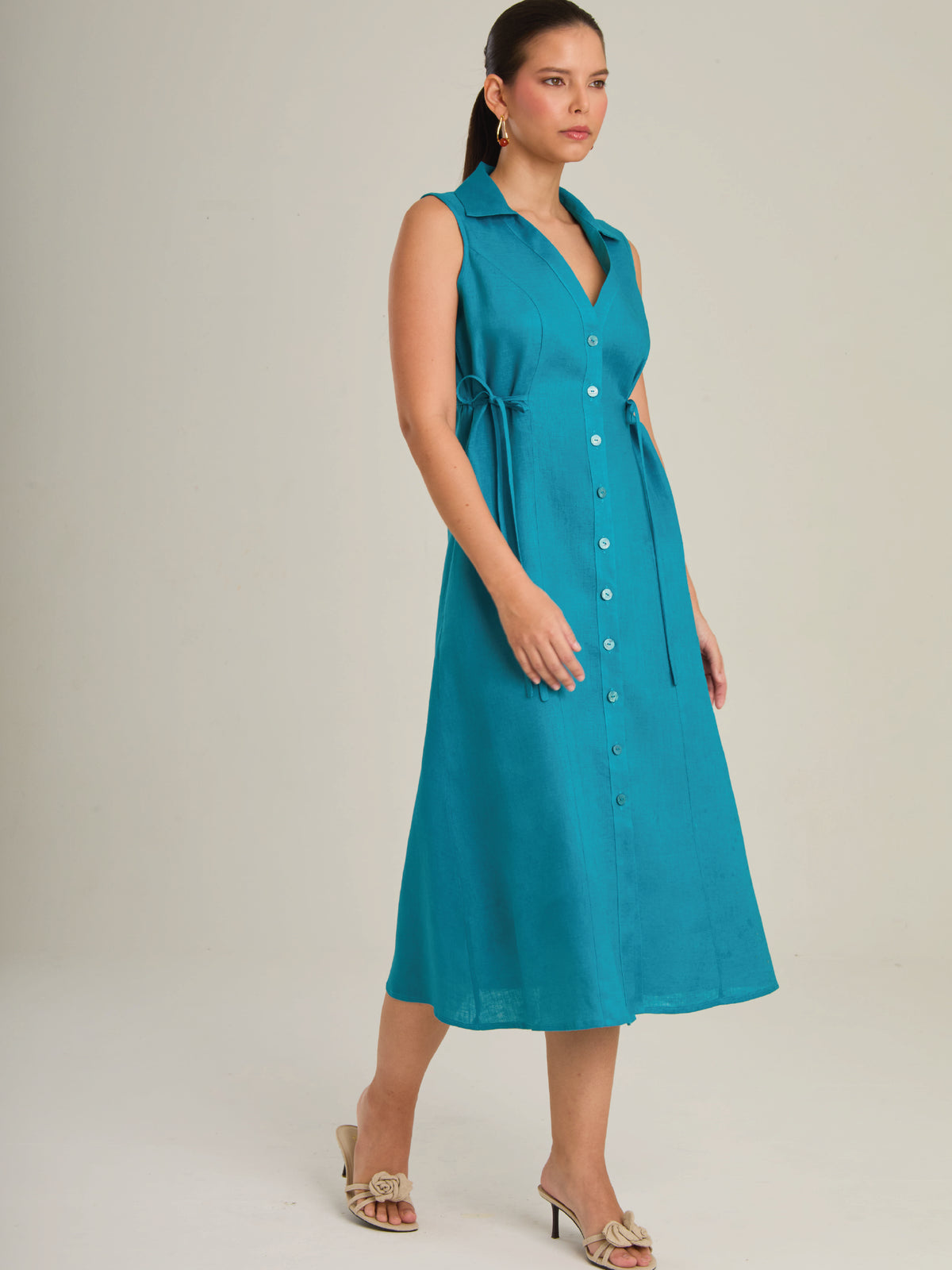 Vestido Largo Marruecos Turquesa