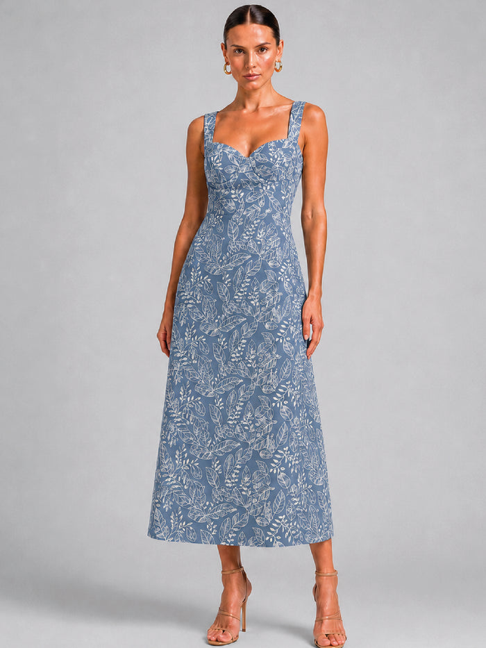 Vestido Largo Ashika Azul