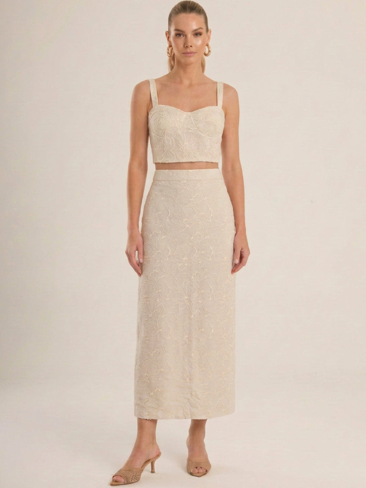 Falda Larga Idalia Ivory