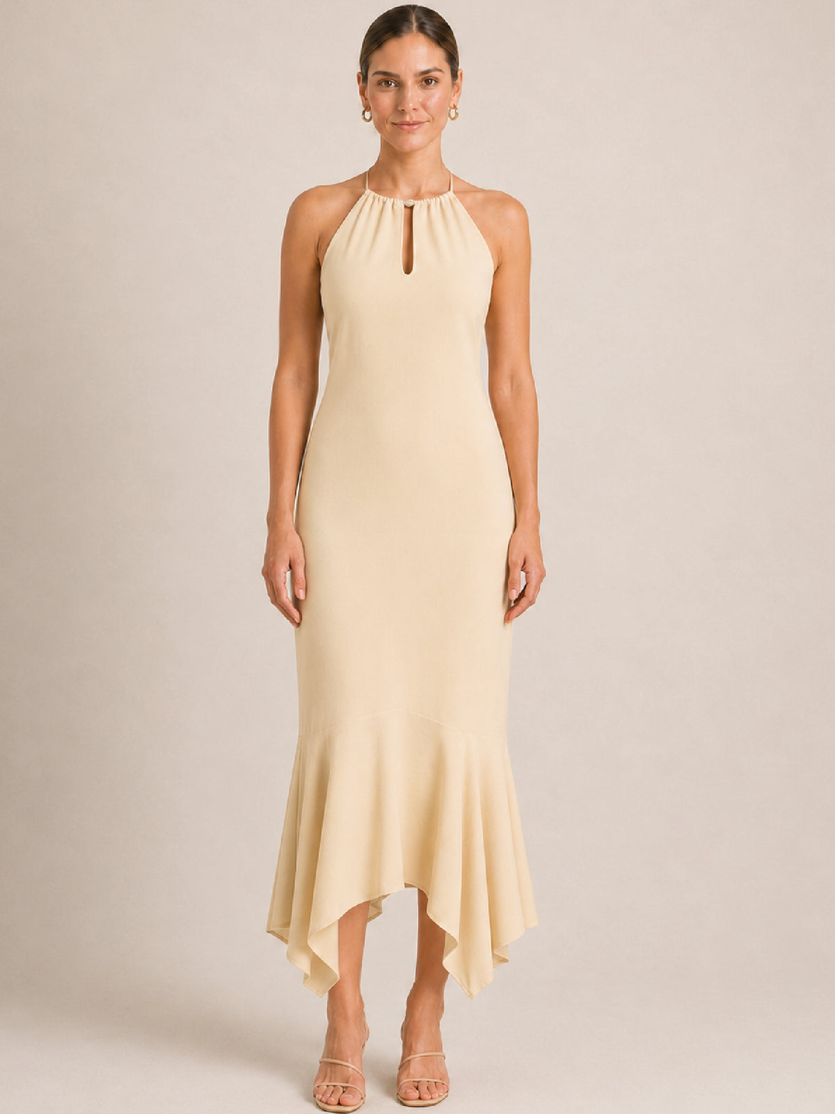Vestido Largo Tajisha Vainilla