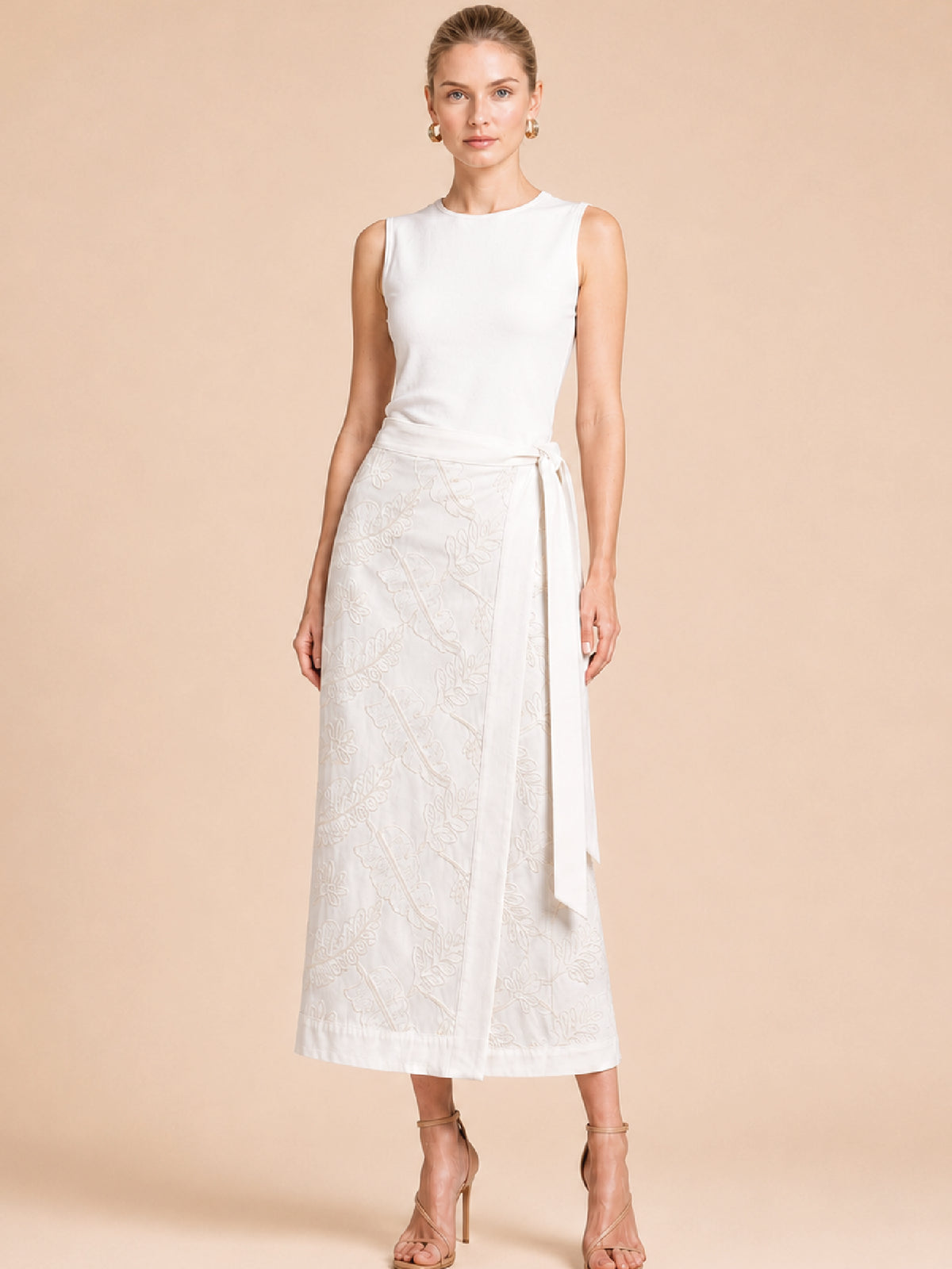 Falda Larga Romantic Ivory