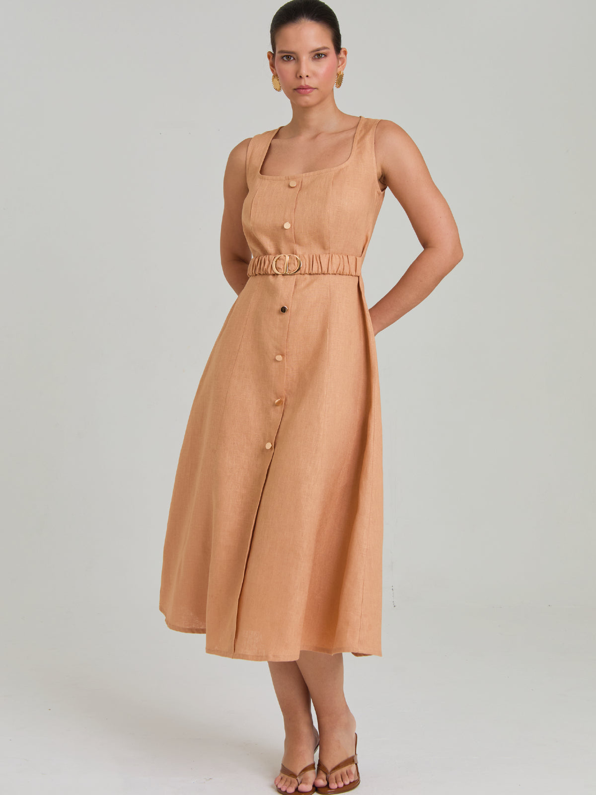 Vestido Largo provence Camel