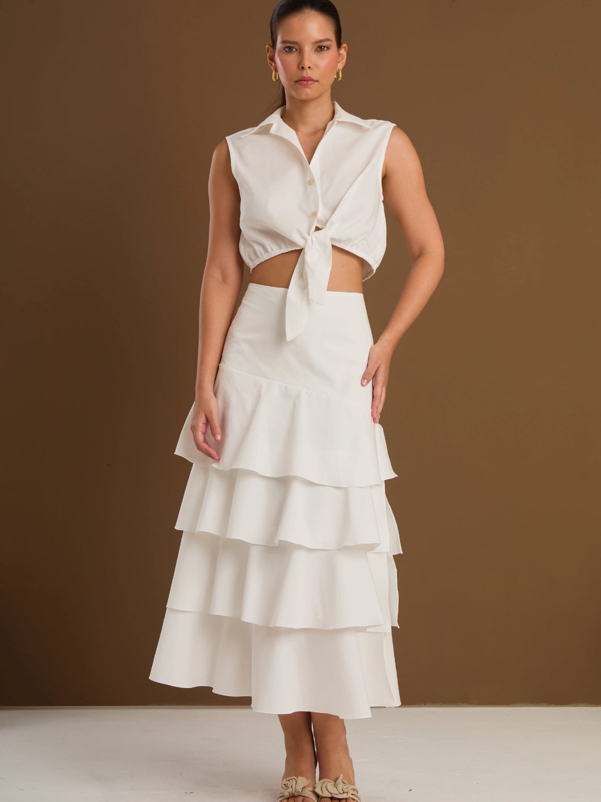 Falda Larga Perugia Blanco