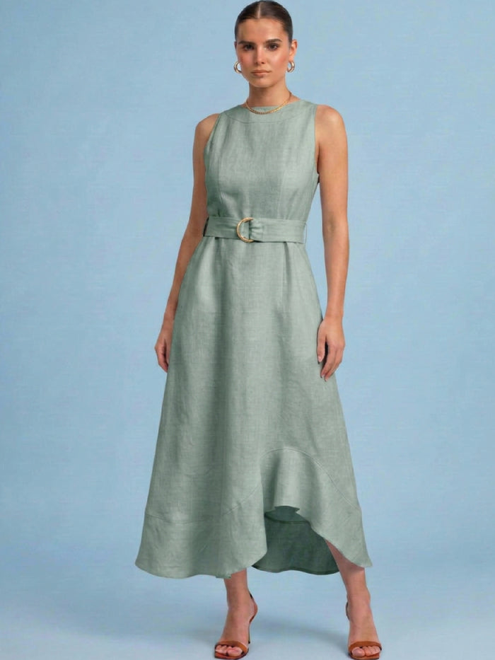 Vestido Oriana Blanco Verde