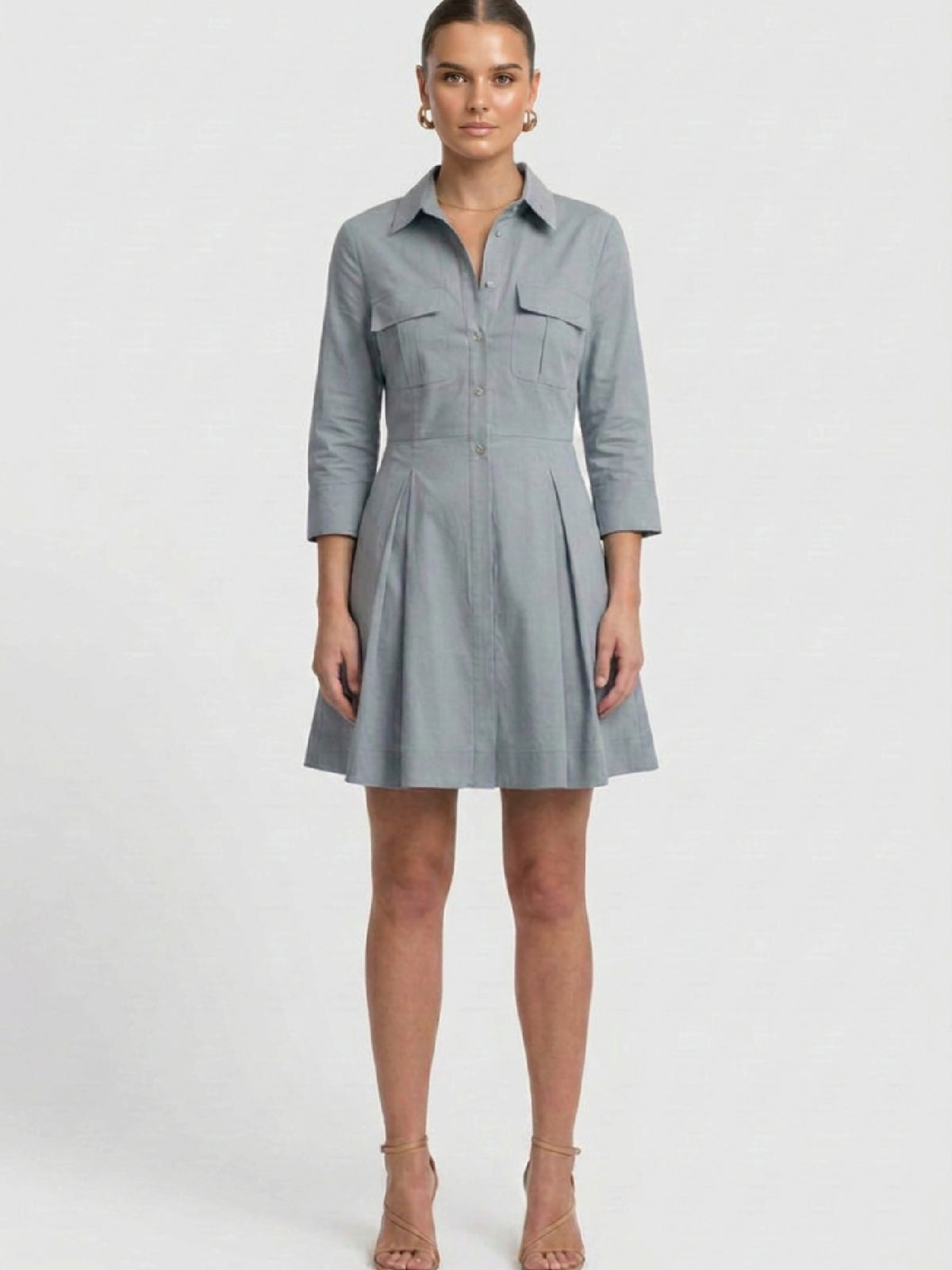 Vestido Corto Galena Gris