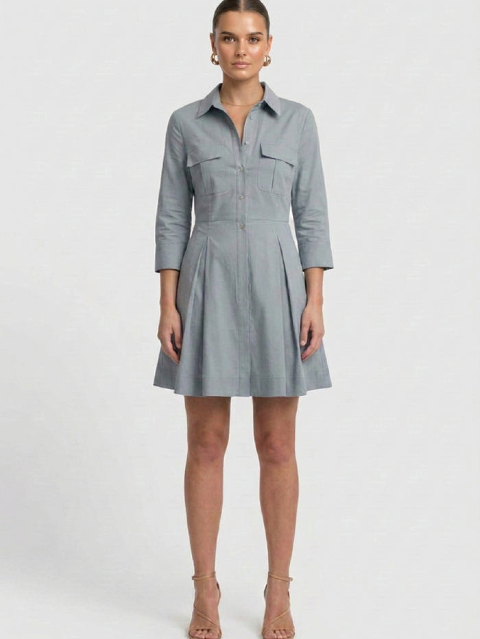 Vestido Corto Galena Gris