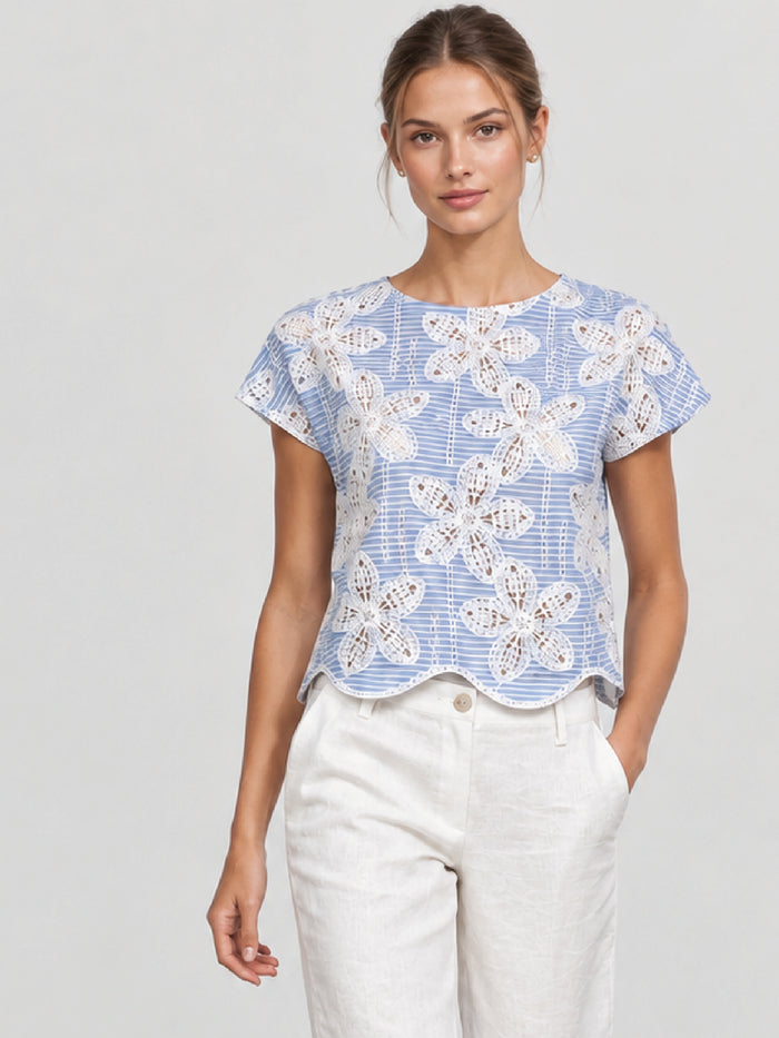Blusa Caprice Baby Blue