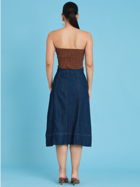 Falda Larga Mawar Indigo