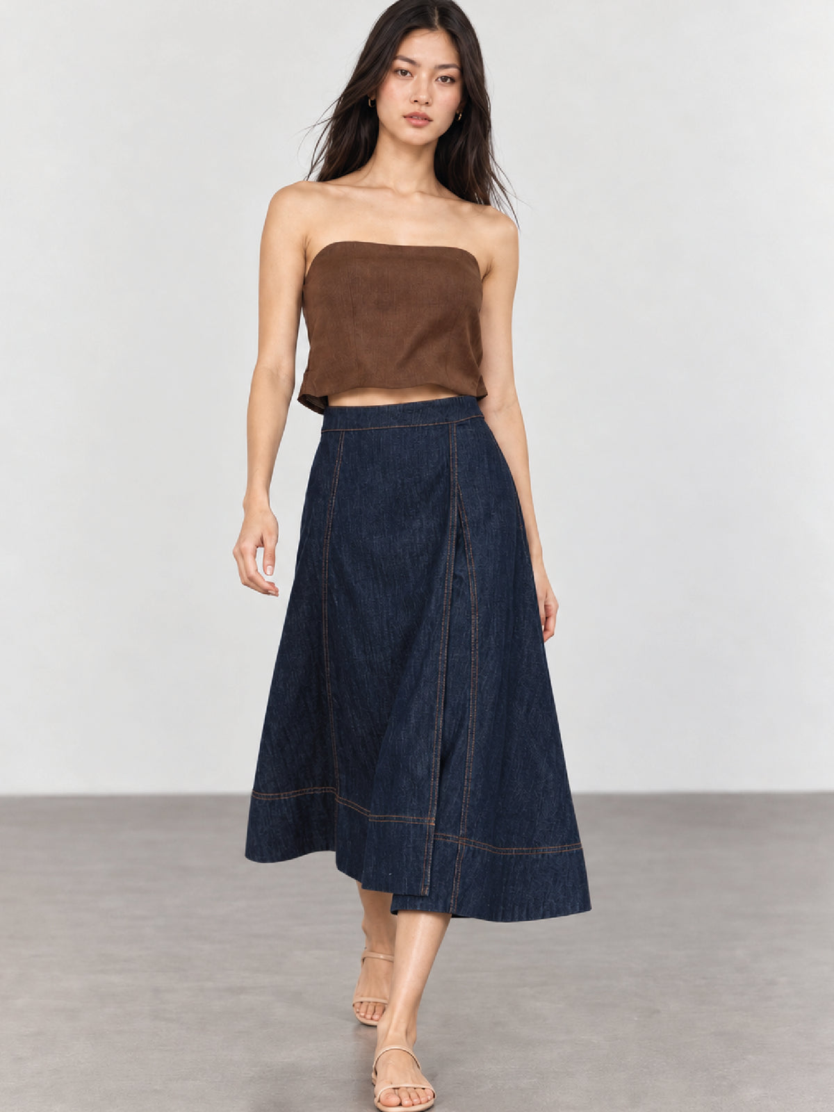 Falda Larga Saya Indigo