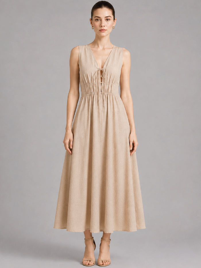 Vestido Largo Alcala Nude