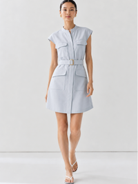 Vestido Corto Aura Baby Blue