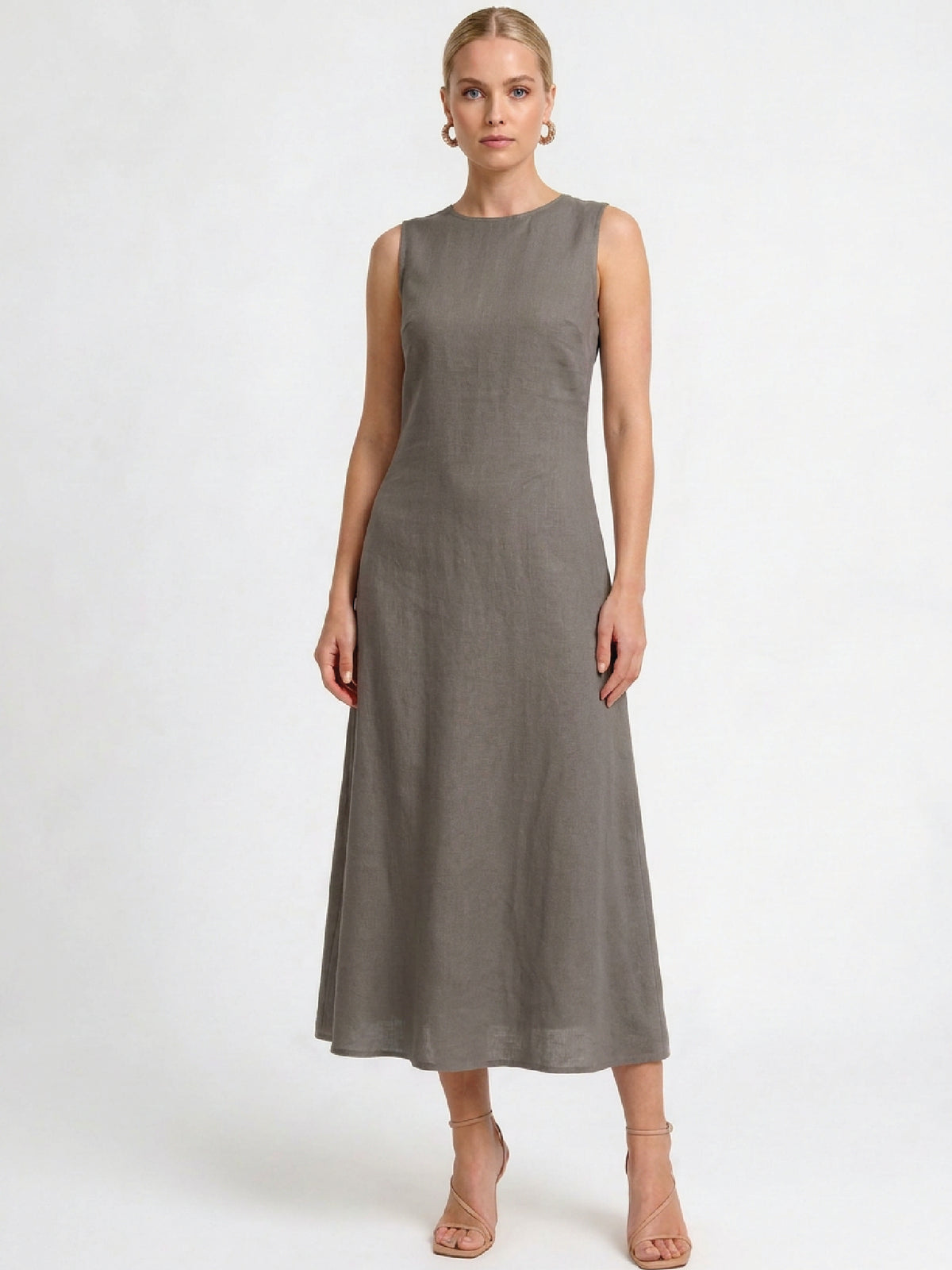 Vestido Largo Darnella Taupe