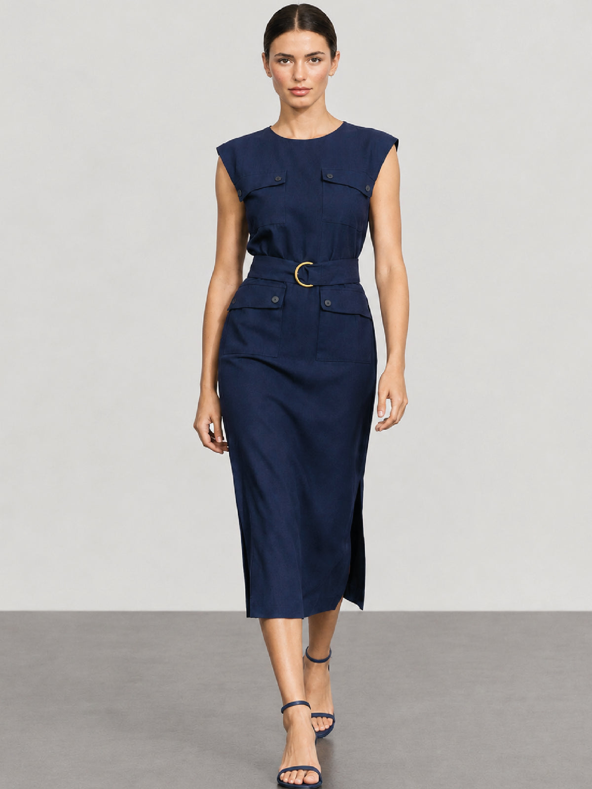 Vestido Largo Jamari Navy