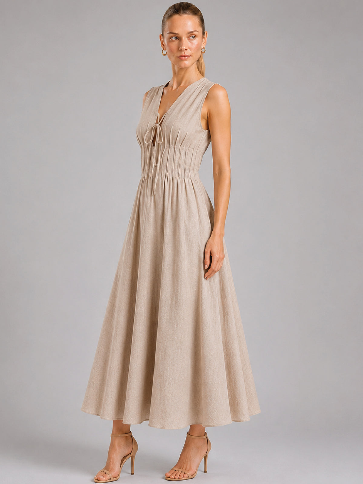 Vestido Largo Alcala Nude