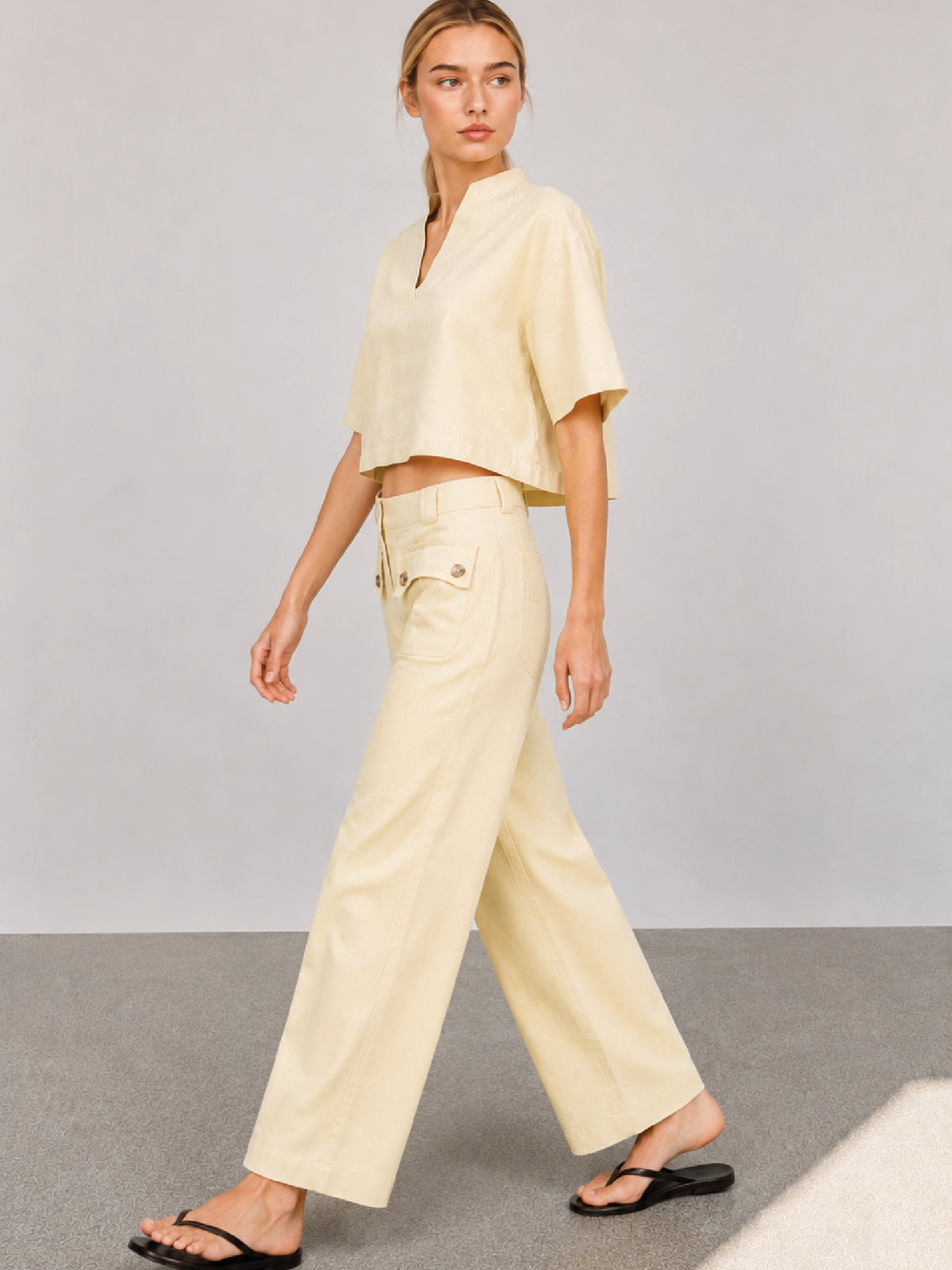 Pantalon Largo Hadria Crema