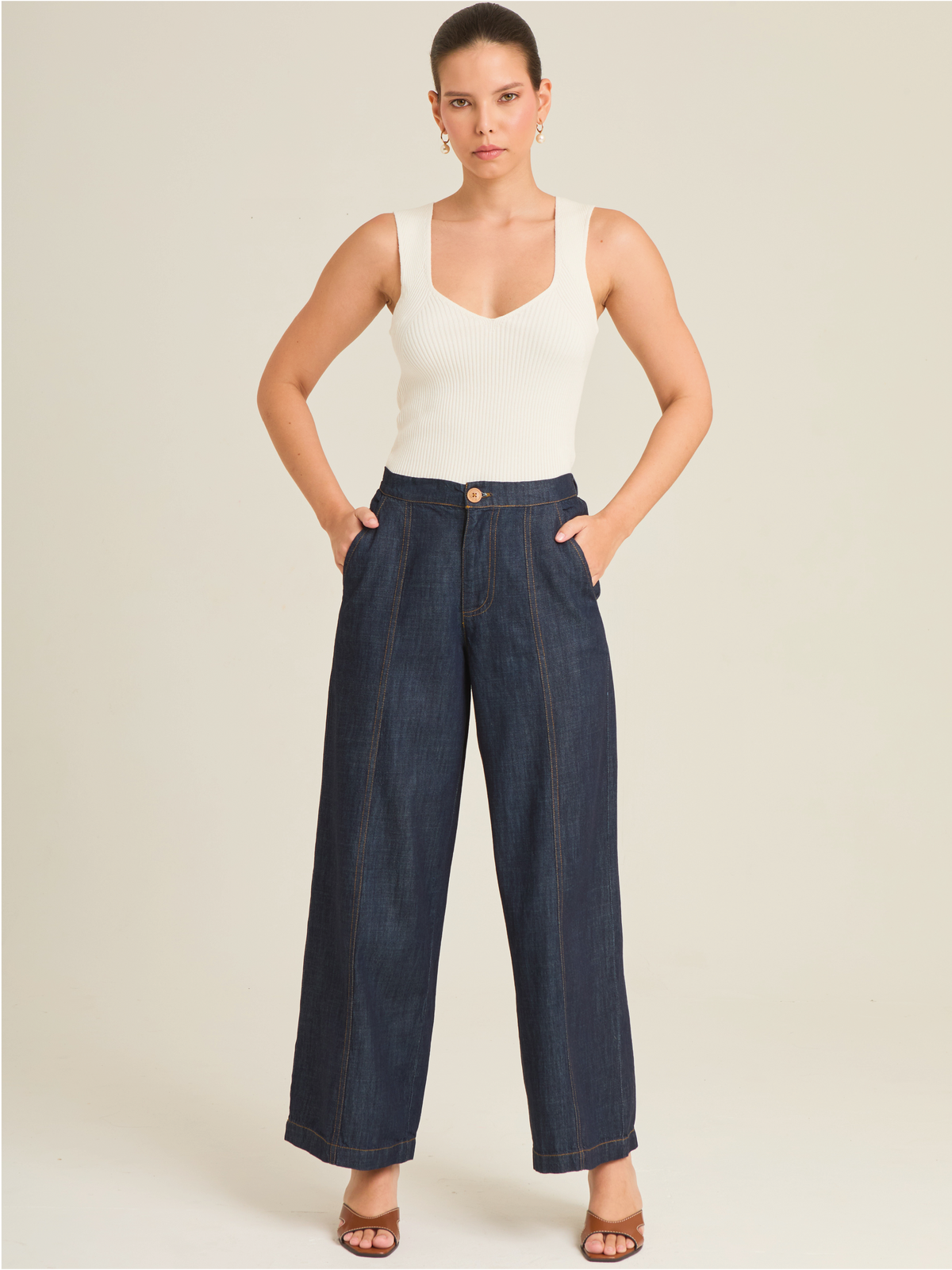 Pantalon Largo Moscu Indigo