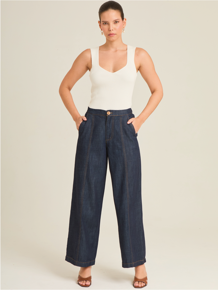Pantalon Largo Moscu Indigo