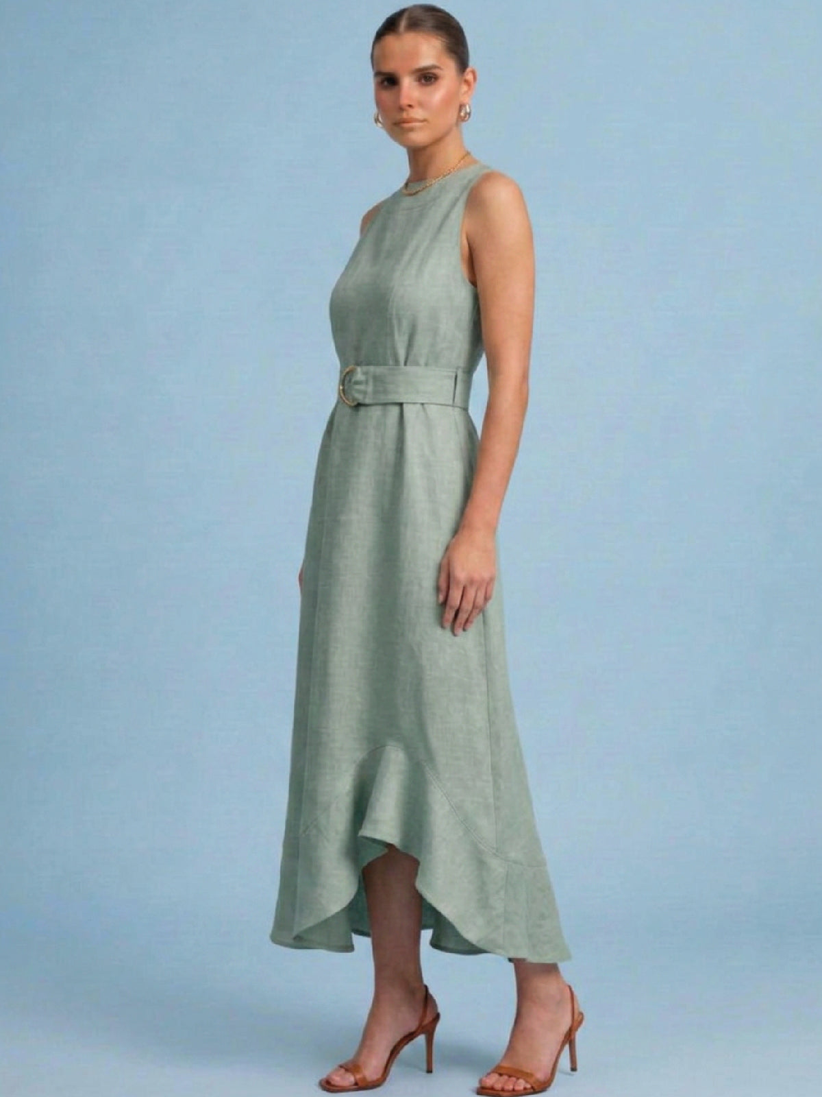 Vestido Oriana Blanco Verde
