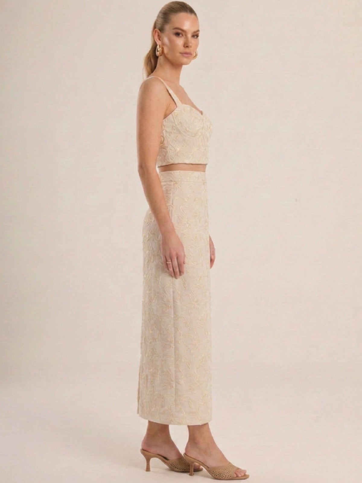 Falda Larga Idalia Ivory