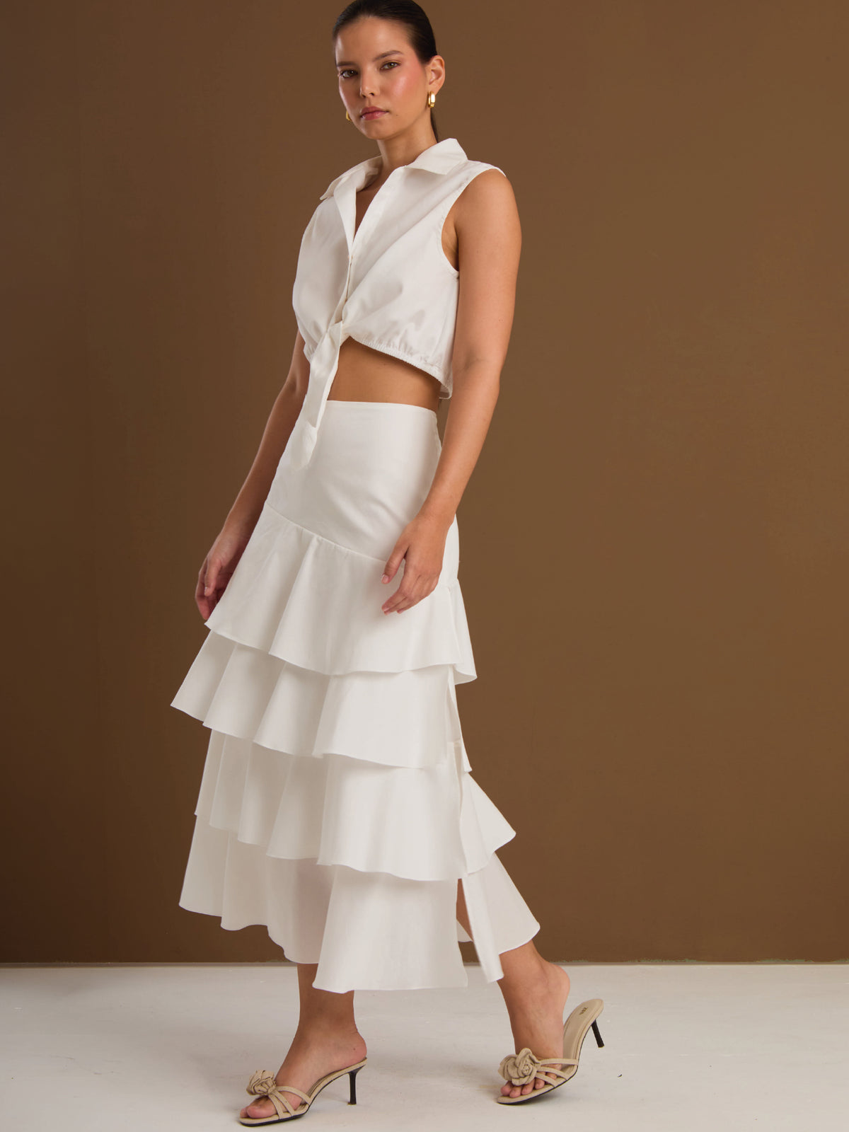Falda Larga Perugia Blanco