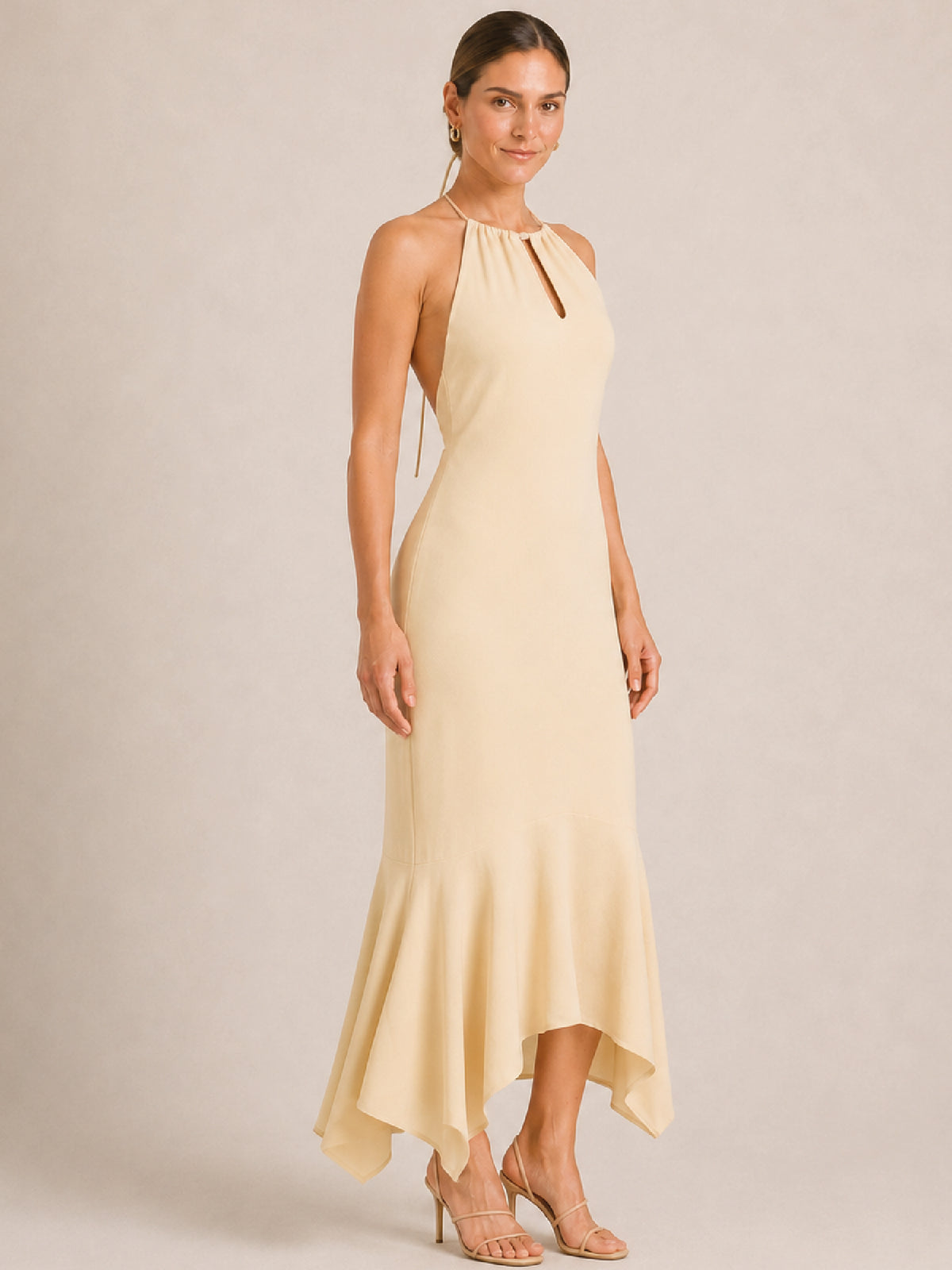 Vestido Largo Tajisha Vainilla