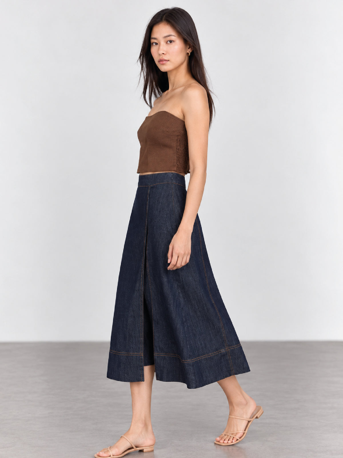 Falda Larga Saya Indigo