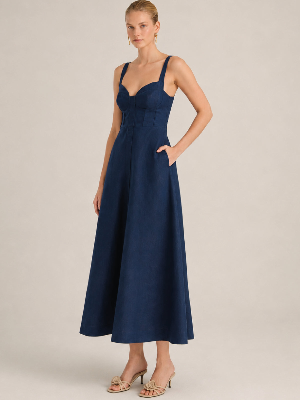 Vestido Largo Jaipur Azul