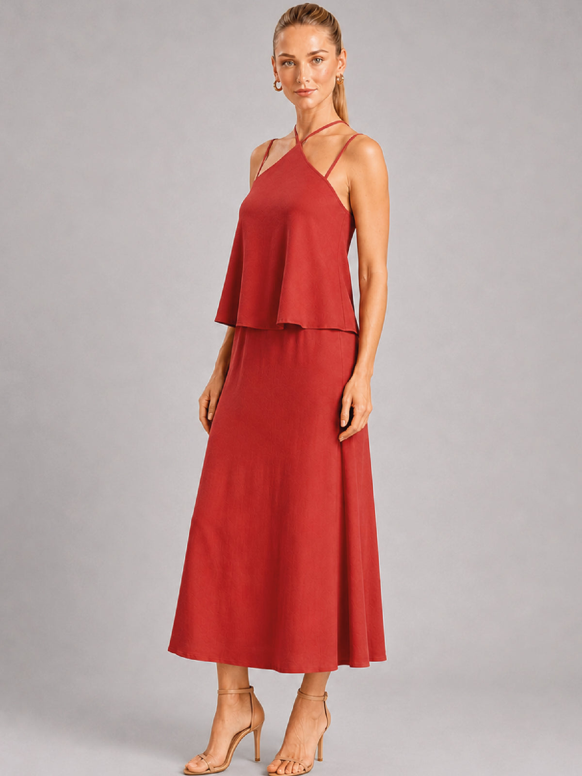Vestido Largo Amaris Rojo