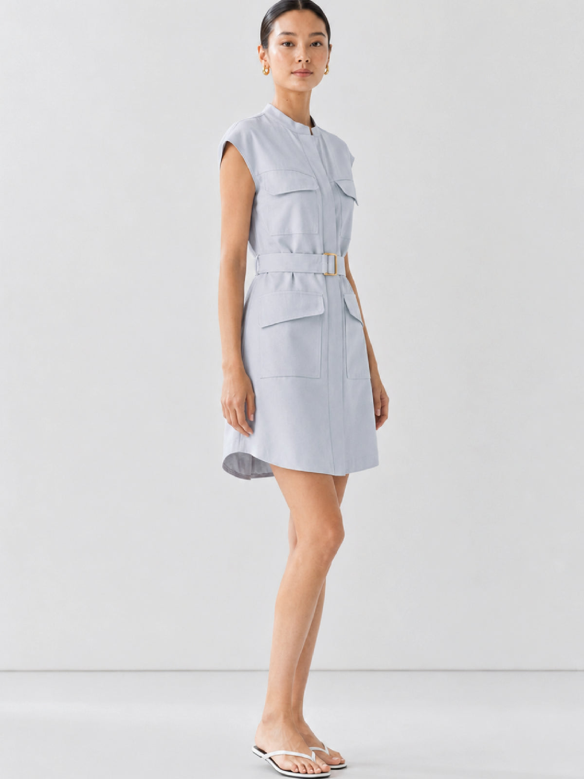 Vestido Corto Aura Baby Blue