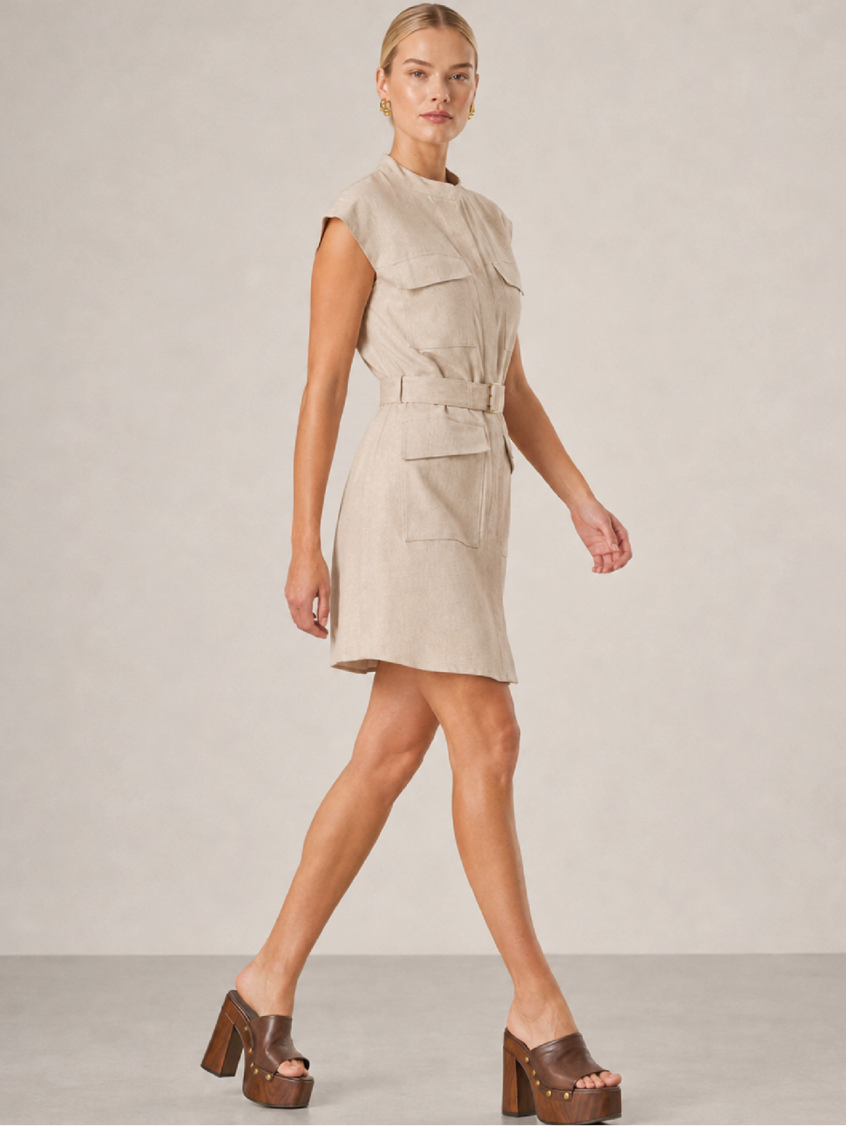Vestido Corto Aura Natural