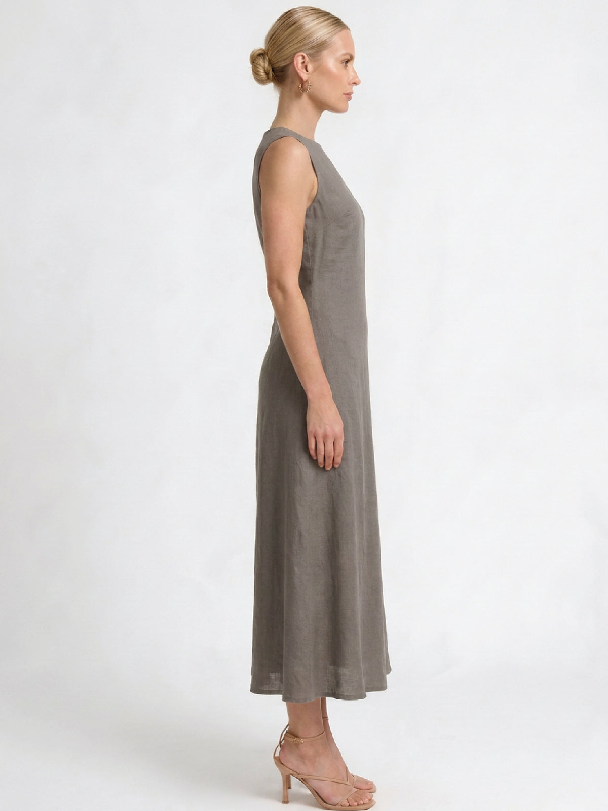 Vestido Largo Darnella Taupe