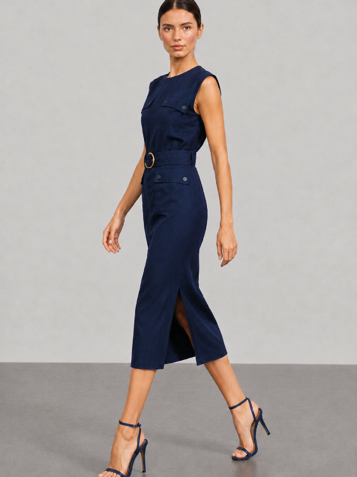 Vestido Largo Jamari Navy