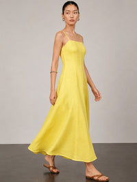 Vestido Largo Beca Amarillo