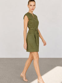 Vestido Corto Otoño Olivo