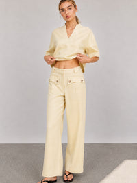Pantalon Largo Hadria Crema