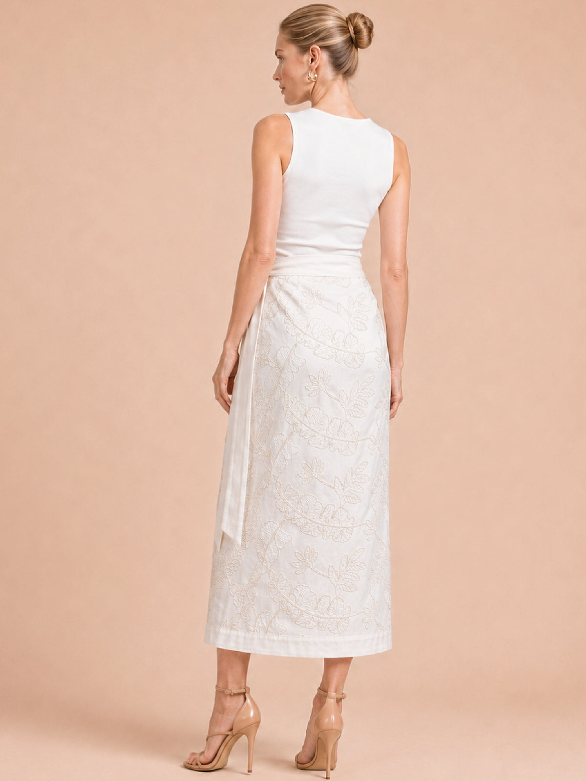 Falda Larga Romantic Ivory