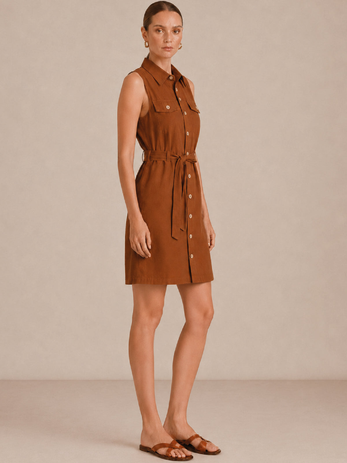 Vestido Corto Cosmea Cafe