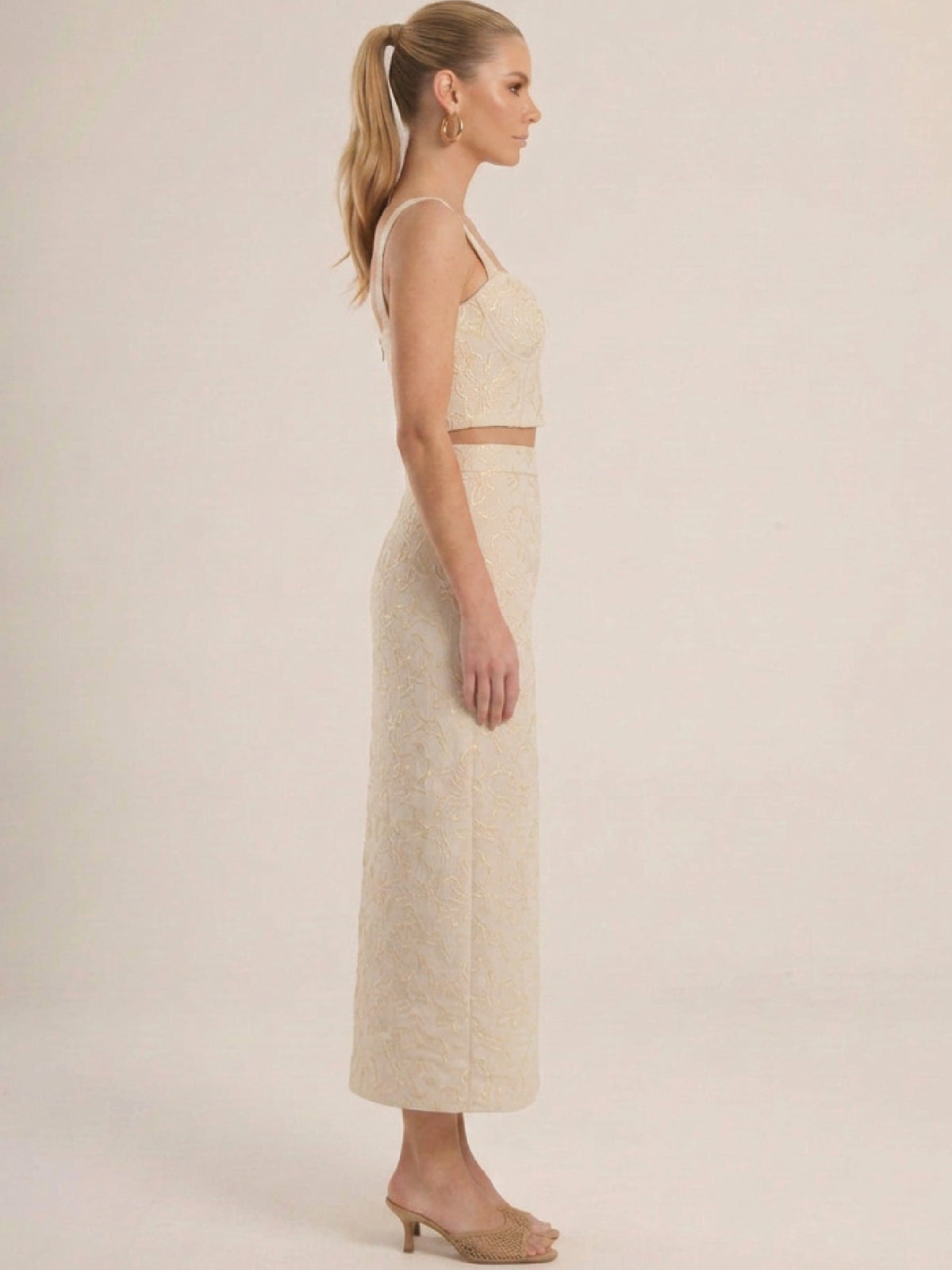 Falda Larga Idalia Ivory