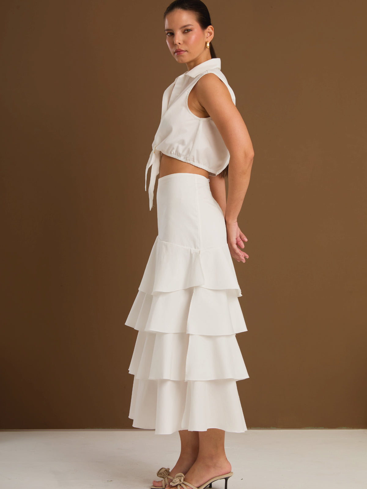 Falda Larga Perugia Blanco