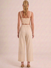 Pantalón Largo Estructura Beige